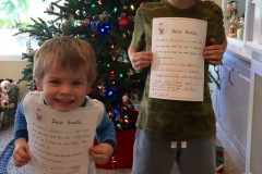 Boys Ready to Mail Their Letters to Santa