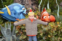 Sawyer with Dory and Nemo at Epcot