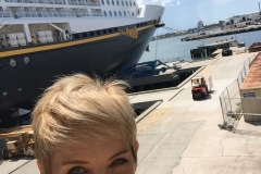 Emily Selfie in Front of Disney Fantasy