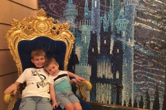 Disney Fantasy Cruise Boys in Gold Chair