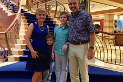 Disney Dream Atrium Stairway Family Photo