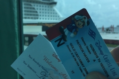 Disney Dream Key to the World and Boarding Number Card