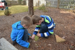 Digging for rocks in Holly Springs, NC