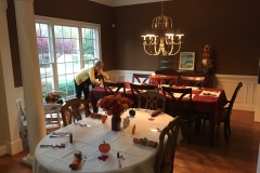 Thanksgiving table setup in Holly Springs, NC