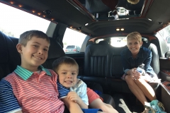 Enjoying the Limo Ride to Disneyland