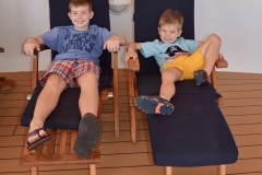 Disney Fantasy Deck Four Outside on Lounge Chairs