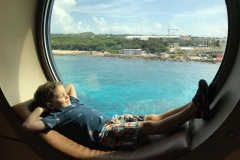 Disney Fantasy Curacao - Porthole Overlooking Island