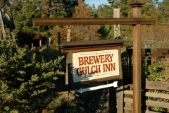 Brewery Gulch Inn Sign Mendocino California