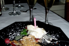 Dessert and Sparkling Wine at Albion River Inn