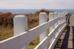 Fence in Downtown Mendocino Pacific Ocean