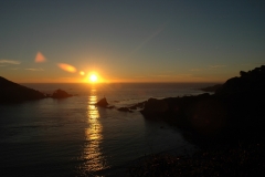 Sunset over Pacific Ocean at the Albion River Inn