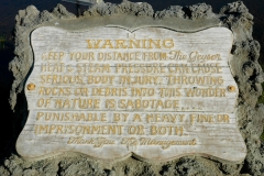 Old Faithful Geyser of California Warning Sign