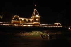 Disneyland Park Train Station at Night