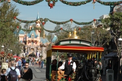 Main Street Disneyland Park Holiday Horse Trolley