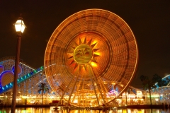 Mickey's Fun Wheel at Night Disney's California Adventure